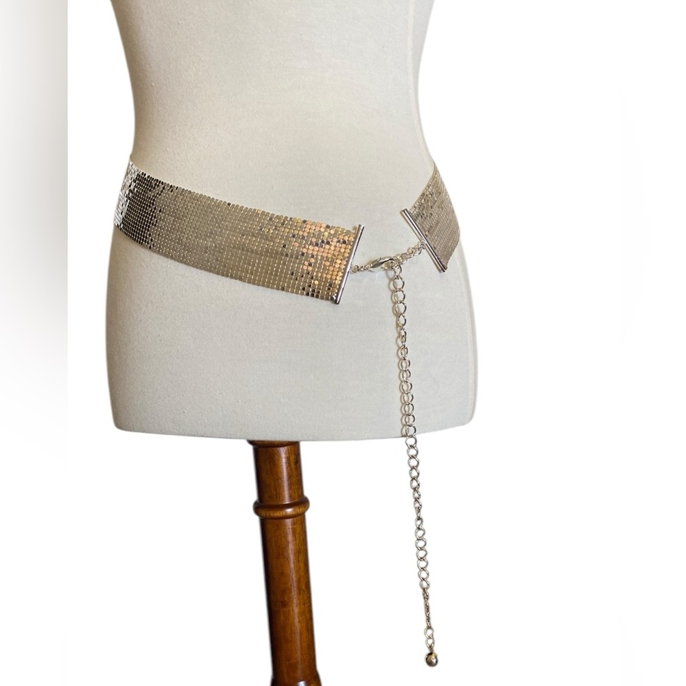 BCBG Silver Tone Belt NWOT